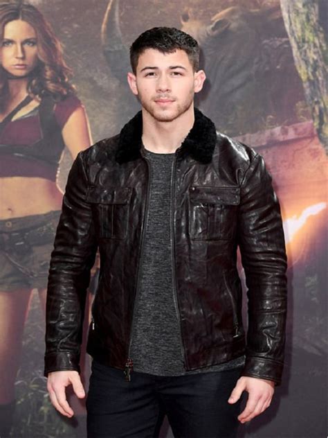 Nick Jonas Jumanji Premiere Leather Jacket – Bay Perfect