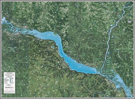 Mississippi River (Pool 4)/Lake Pepin Enhanced Wall Map