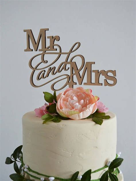 Mr And Mrs Wedding Cake Topper - Avera