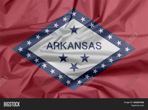 Fabric Flag Arkansas. Image & Photo (Free Trial) | Bigstock