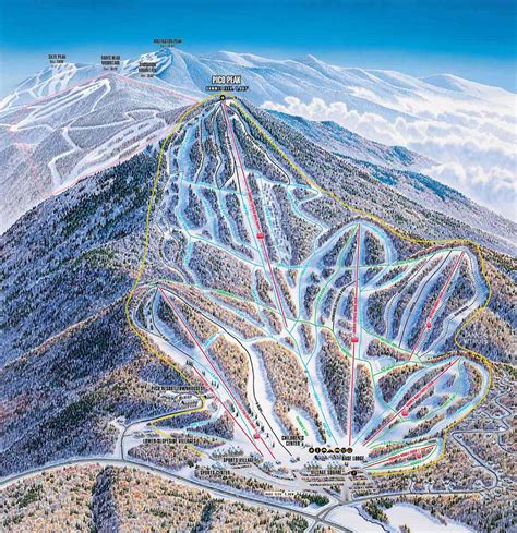 Pico Mountain Ski Trail Map - Killington Vermont • mappery