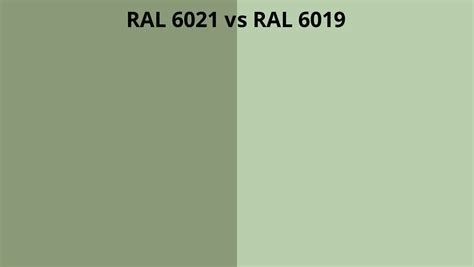 RAL 6021 vs 6019 | RAL colour chart UK