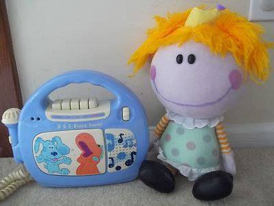 Blues Clues Blues Room FRED FREDERICA PLUSH 16" Toy CASSETTE PLAYER Microphone | #426978206