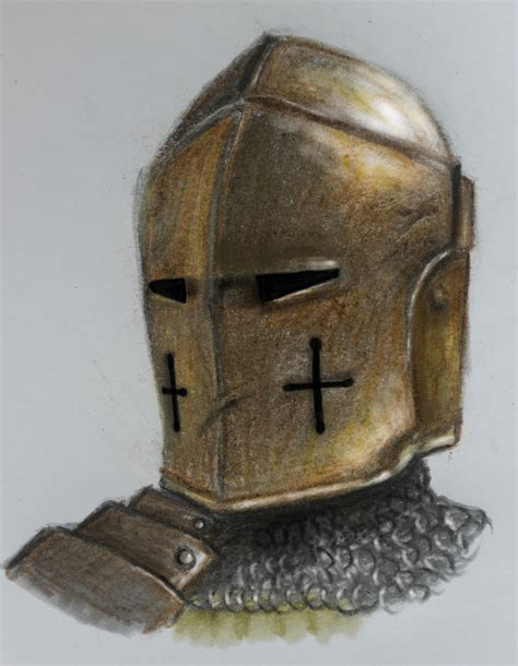 Warden helmet drawing (pencils+digital) : r/forhonor