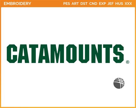 Vermont Catamounts - Wordmark Logo (1998) - College Sports Embroidery Logo in 4 sizes & 8 formats