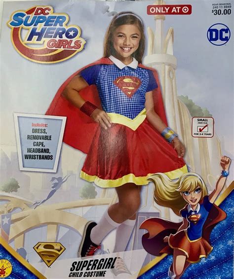 DC Super Hero Girls Costume Supergirl Child Small 4-6 Halloween Dress Up Rubies #Rubies #Dress ...