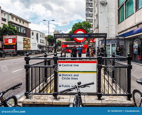 Notting Hill Gate Tube Station in London, Hdr Editorial Stock Image ...