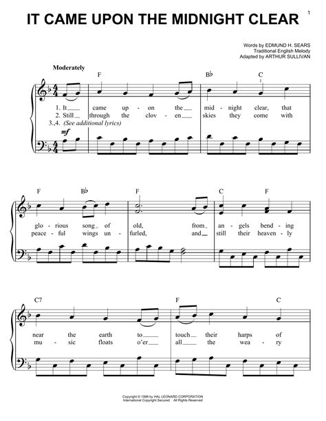 It Came Upon The Midnight Clear | Sheet Music Direct