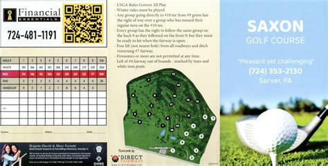 Course Information - Saxon Golf Course | Saxonburg PA