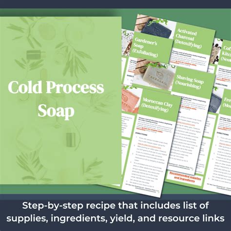 Cold Process Soap Recipe Bundle PDF (100% Natural) - DIY Skin Care Business