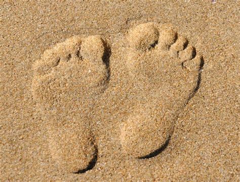 Beach footprints stock photo. Image of people, retreat - 17649614