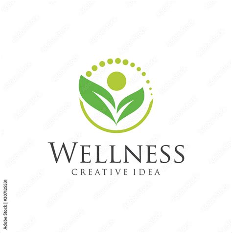 Wellness Yoga Logo Design . natural health wellness fitness and yoga ...