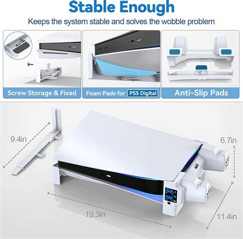 PS5 Horizontal Stand with 3-Level Cooling and 50 similar items