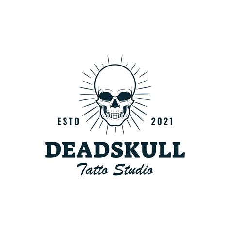 Premium Vector | Vector logo illustration dead skull vintage badge style.