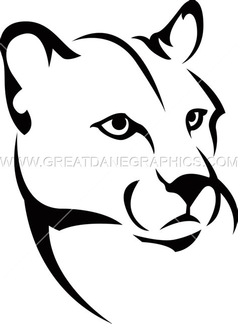 Mountain Lion Face Drawing at GetDrawings | Free download