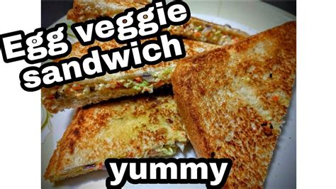 Simple Egg veggie sandwich - YouTube