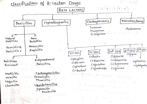 Beta Lactam Antibiotics Classification