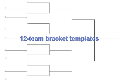 12 Team Bracket Template