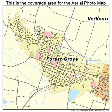 Aerial Photography Map of Forest Grove, OR Oregon