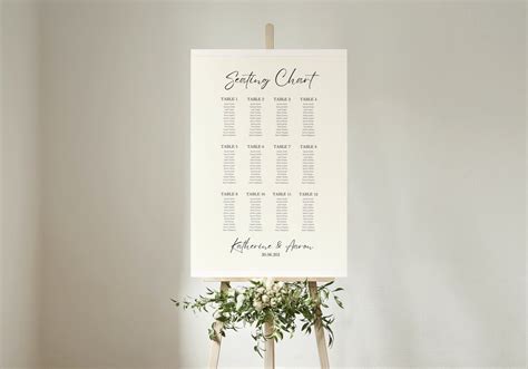 Canva Template Wedding Seating Chart, Seating Chart Template, Seating ...