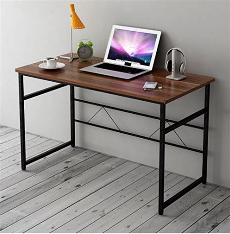 Cherry Tree Furniture Sleek Design Computer Desk Home Office Table W100 x D50 x H 72 cm (Walnut ...