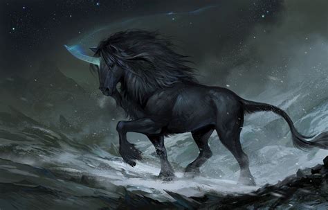 Black Mountain Unicorn 2 by sandara.deviantart.com on @DeviantArt Unicorn Fantasy, Fantasy ...