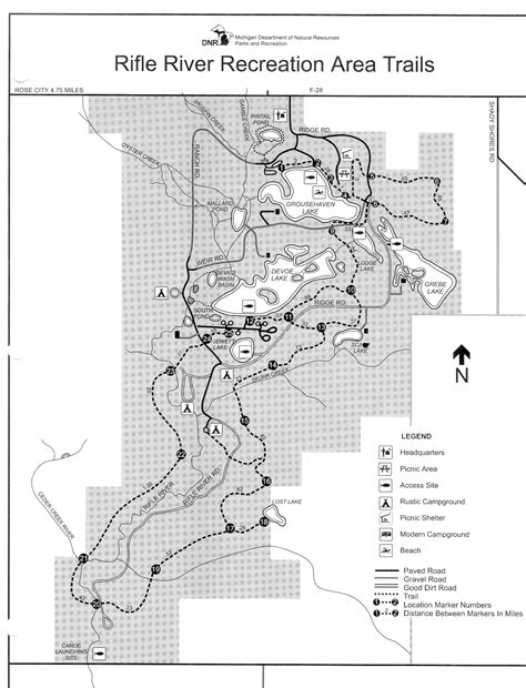 Rifle River Recreation Area Map