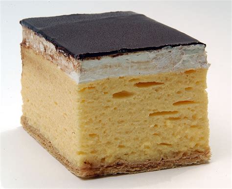 Zagrebačka kremšnita - a vanilla and custard cream cake dessert - has a ...