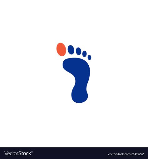 Foot palm logo design template Royalty Free Vector Image