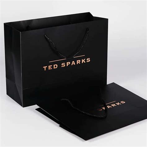 210g Black Cardboard Shopping Luxury Paper Bag with Customized Logo for ...