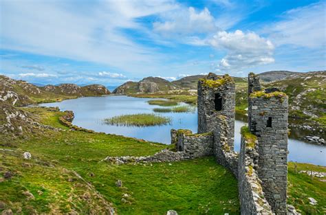 Ruins Of Three Castle Head County Cork Ireland Stock Photo - Download ...