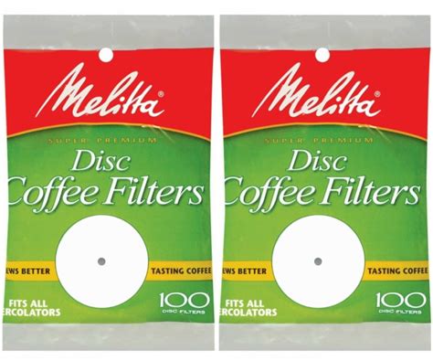 Melitta 3.5 Inch White Disc Coffee Filters Pack of 2 - Walmart.com