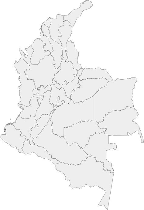 Clipart - Administrative divisions of Colombia