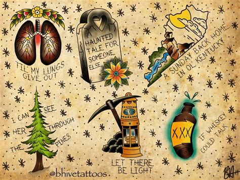 Tyler Childers Tattoo Flash Sheet | Etsy