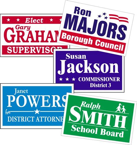 Corrugated Plastic Signs - Political Plastic Yard Sign - Capitol Promotions