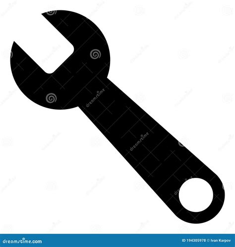 Vector Spanner Flat Icon Symbol Stock Vector - Illustration of icon, preferences: 194305978