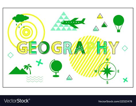 Geography poster and headline Royalty Free Vector Image