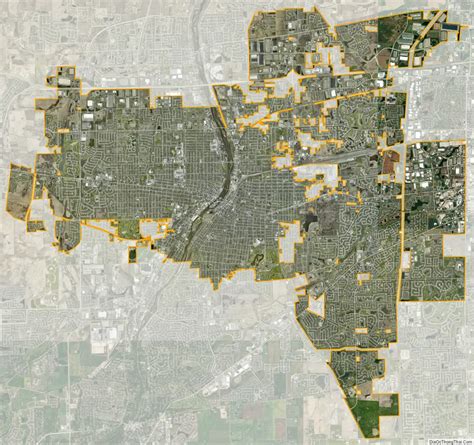 Map of Aurora city, Illinois