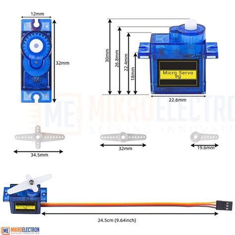 Mini Servo Motor SG90 9g Servo - Mikroelectron MikroElectron is an ...