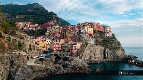 Manarola. View of Manarola from the seaside promenade