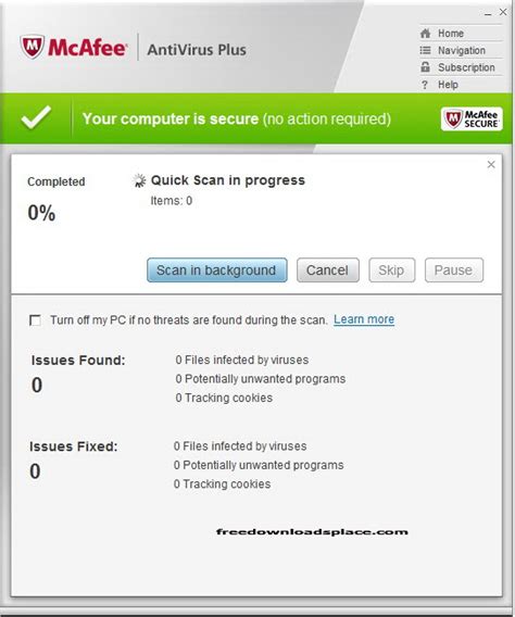 McAfee AntiVirus Plus Download - A popular antivirus for computer