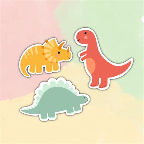 Dinosaur Stickers - Etsy