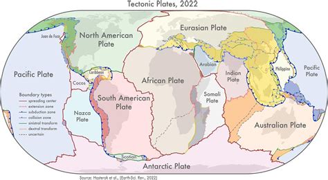 New Understanding of Earth’s Architecture: Updated Maps of Tectonic Plates