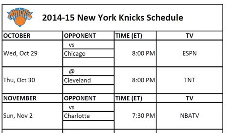 Remarkable knicks printable schedule | Vargas Blog