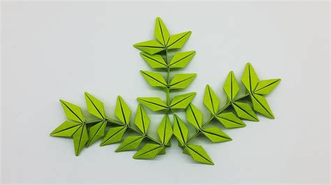 DIY Paper Leaves Making Tutorial (Origami Leaf) - YouTube