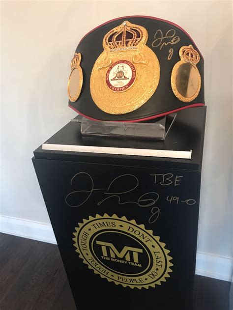 Floyd Mayweather Signed Original Massis Black IBF Boxing Belt C.O.A - The Memorabilia Team