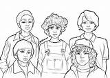 Stranger Things Coloring Pages Mike sketch template