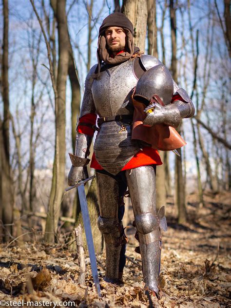 Blackened knight armor kit of the 14th century for sale | Steel Mastery