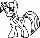 Twilight Sparkle Coloring Pages Printable Pony Little Princess Kids  sketch template