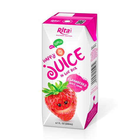 200ml Paper Box NFC Manufacturer Beverage Strawberry Juice Drink - RITA Beverage